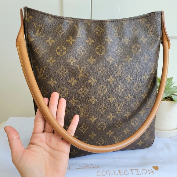 💕DISCONTINUED Very Rare Shoulder Bag LOUIS VUITTON Looping GM Monogram - Picture 3 of 14